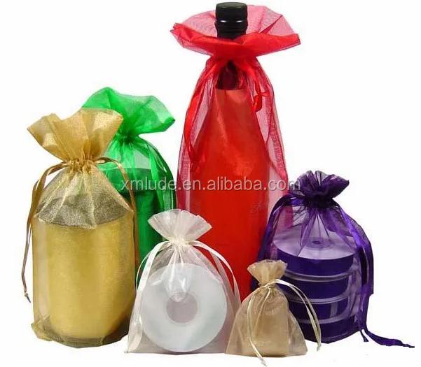 2015 popular organza gift bags & pouches with logo for packing