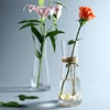 transparent glass vase with handmade hemp rope Arts, dried flower vases Desktop Decoration
