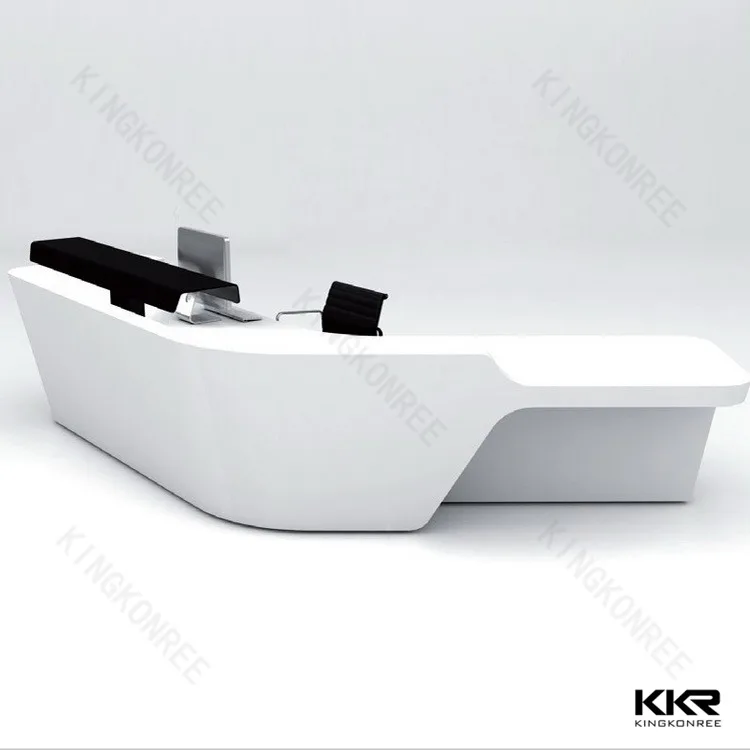 White Curved Reception Desk Custom Made Reception Desks Buy