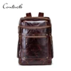 Custom Vintage Genuine Leather Bag Travel Backpack
