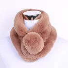 Faux Fur scarf otter rabbit fur Scarves with three-tube neck thickened plush warm Scarves girl