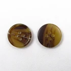 15mm brown resin button round design plastic 4 holes button flatback design