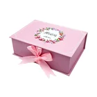 Factory Wholesale Custom Luxury Wig Hair Extension Packaging Pink Gift Box With Ribbon And Logo Supplier