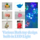 LED FLASH bath toy light up for kids bath tub or shower time rubber duck with smart touching sensor (Hundreds of design)