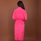 women super-absorbent fleece bath terry microfiber bathrobes/bathtoom robes