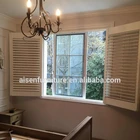 Wooden movable door shutter American style shutters make wooden shutters plantation supplier