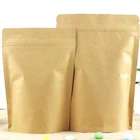Tea Package Stand Up Kraft Foil Lined Plain Tea Package