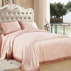 OKEO standard 100% polyester luxury silk quilt pure silk duvet cover microfiber satin silk comforter