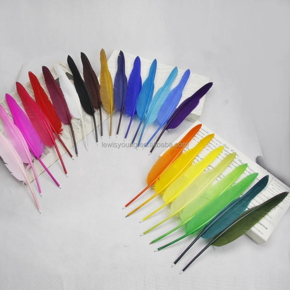 2019 gift pen feather ball point pen - buy color
