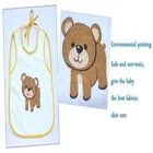 Haozhan overall buckles reflective baby bib