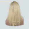 Indian human remy hair full korea lace wig with baby hair