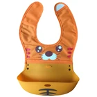Eco-friendly Silicone Waterproof Washable Foldable Eco-friendly Soft Seller Baby Bibs