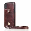 Leather Case for iPhone X Cell Phone Wallet Case Crossbody Adjustable Strap Chain for iPhone XS MAX, XR, XS, 7/8, 7/8plus