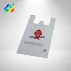 Custom Design LDPE HDPE packaging plastic t-shirt bag on sale
