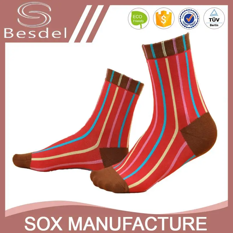2015 new model colorful dress socks striped