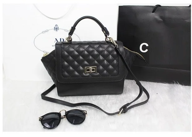 New First Class Cow Leather European and American Style Bat Bag OL Bag Women's Tote Women's Handbag Women's Messenger Bag LY007