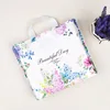 Heat seal plastic bag lady shoes handling shopping tote bags for travelling