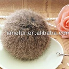 Wholesale 8 cm real rabbit fur balls pom pom