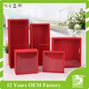 Red paper box with PVC window custom packaging box
