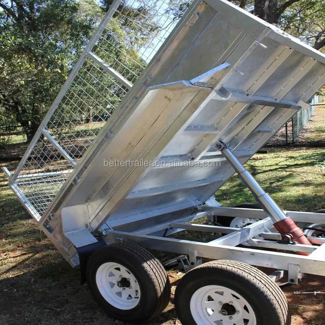 mechanical braked car trailer with loading ramp ,folding tipper