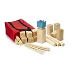 Classic Premium Pine Rubber Wood Hardwood Viking Garden Yard Lawn Kubb Game Set Indoor kubb game