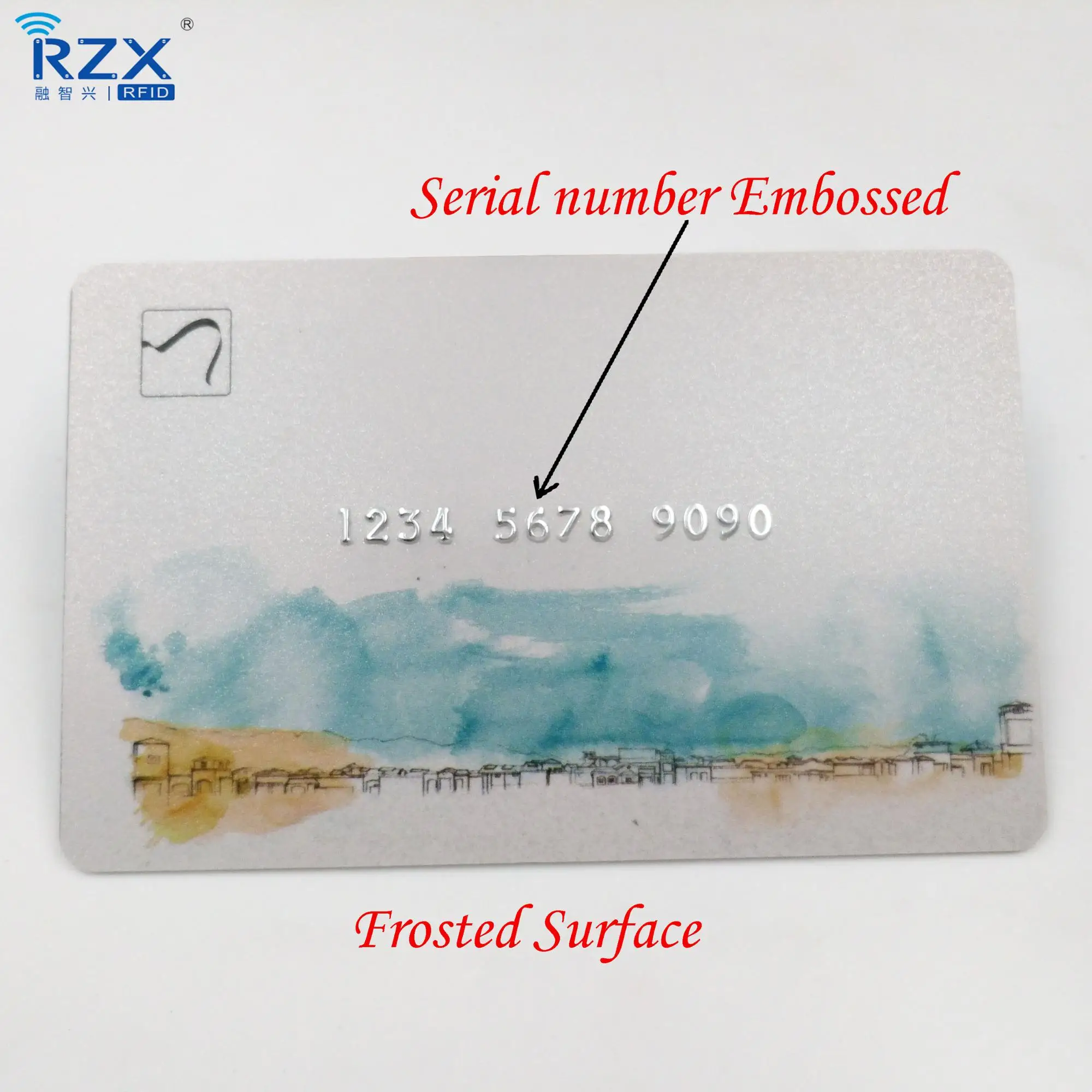 wholesale cmyk printing plastic frosted surface pvc gift card