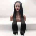 Whosale synthetic lace front wig natural womens heat resistant hair wig Lace Front wig ombre For black Women