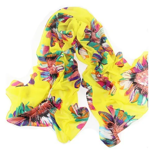 2015 Korean explosion models fashion desigual Jacquard Scarves for women in summer yellow/pink/white/orange/blue free shipping