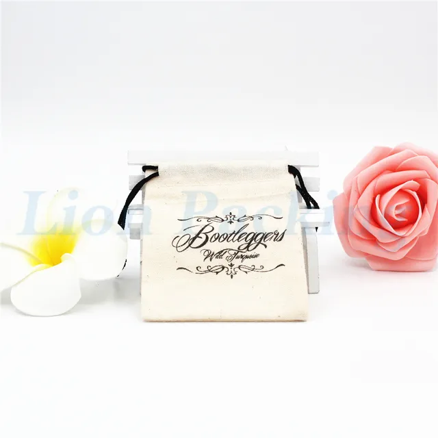 recyclable linen hemp small drawstring bags jute pouch wedding