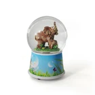 custom music elephant rotate snow globe souvenir