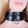 Leather Coller, BDSM Collar Erotic Chastity Neck Collar Fetish Choker Bondage Sex Toys For Couple