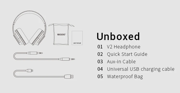 SODO Doqaus Vogue 2 with FM Wearable Speaker Wireless Headsets Bluetooth Headphone with Mic - ANKUX.COM