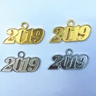 Standard 2019 or 2018 gold graduation tassel year charms