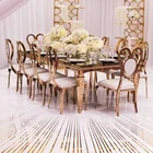 hot sales fashion mirror glass top table for dining and wedding