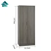 2019 NEW DESIGN Melamine PB MDF Cheap Two Door Bedroom Wardrobe with one Drawer