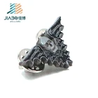Jiabo custom 3d shape wings shape pin badge skull wings metal lapel pin badge