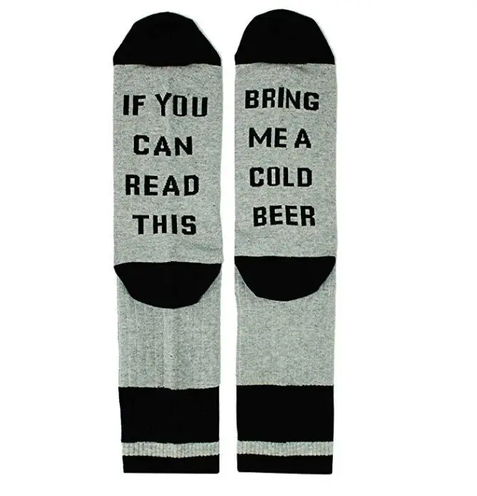 Neuheit Bier Wein Socken Lustige Baumwolle Socken 2 para Wenn Sie Dies Lesen Können, Bringen Mich Bier für Frauen Männer