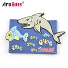 Custom Fish Shape Fridge Magnet Embossed Norway Souvenir Fridge Magnet