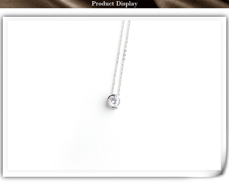 hot product 925 chain sterling pure silver pendant necklace