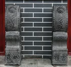 Chinese traditional hand carved life size lion statue