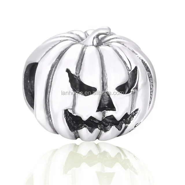 fashion pumpkin 925 sterling silver bracelet charm halloween