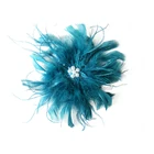 Manufacturer BF-75 Chandelle-Ostrich Feather Clip Bridal White Feather Flower Halloween Decor Hair Accessory