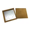 custom metal silver jigsaw 7 pieces tangram puzzle in wooden box
