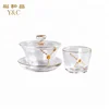 Chinese Heat resistant tea sets with gold plum blossom