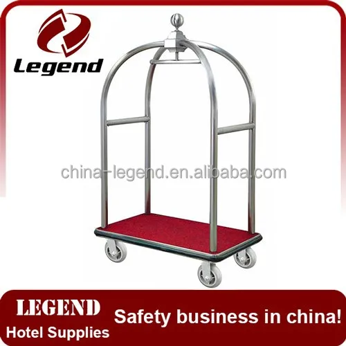 Hotel Stainless Steel Luggage Cart Steel