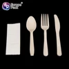 Alibaba hot sale knife fork spoon disposable PP plastic cutlery set with napkin