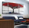 100% Handmade Modern Red Tree Abstract Oil Painting On Canvas for Home Decor