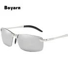 Vintage Men Brand Designer Rimless Rectangle Sun Glasses Male Classic Outdoor Sports Glasses 2018 Polarized Sunglasses