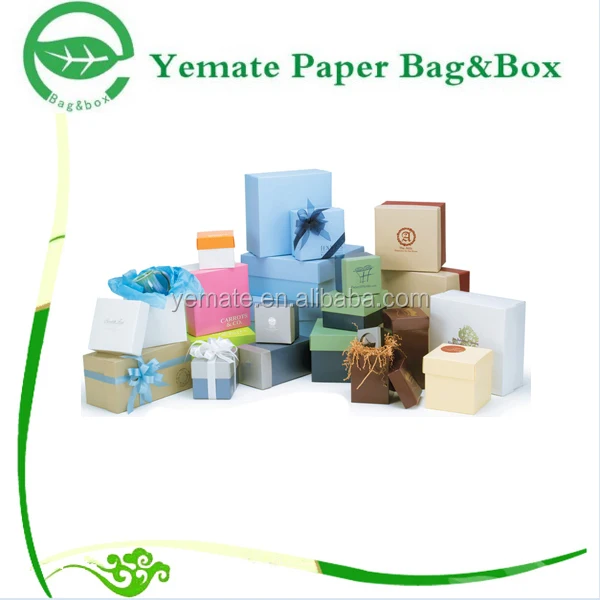 kraft book shape package box with black ribbon closure for