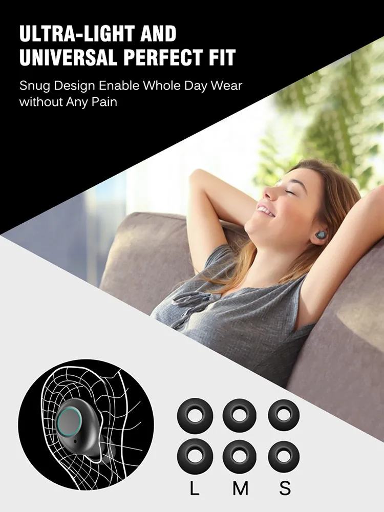 Wholesales 2019 Amazon Hot sale New TWS True Wireless Bluetooth Headphone Stereo HD Earphone Sport Boat Mini Earbuds Headset - ANKUX.COM
